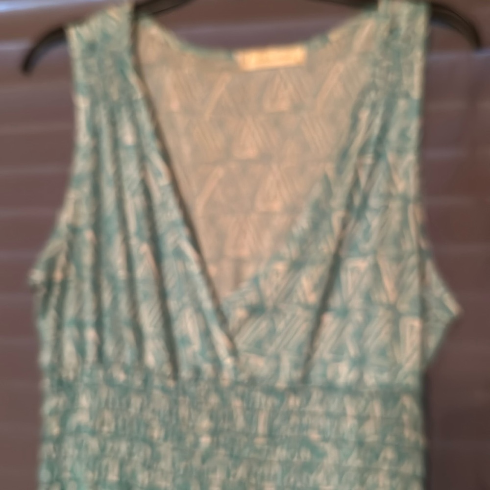 Teal and White Sun Dress